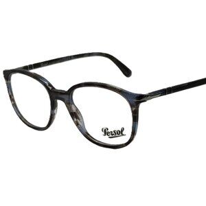 NEW PERSOL 3317-V 1155 Striped Blue Unisex Eyeglasses 53-19-145 mm